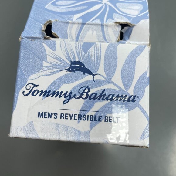 NEW Tommy Bahama Men's S/M Reversible Stretch Braided Belt Leather & Fabric - Picture 7 of 9
